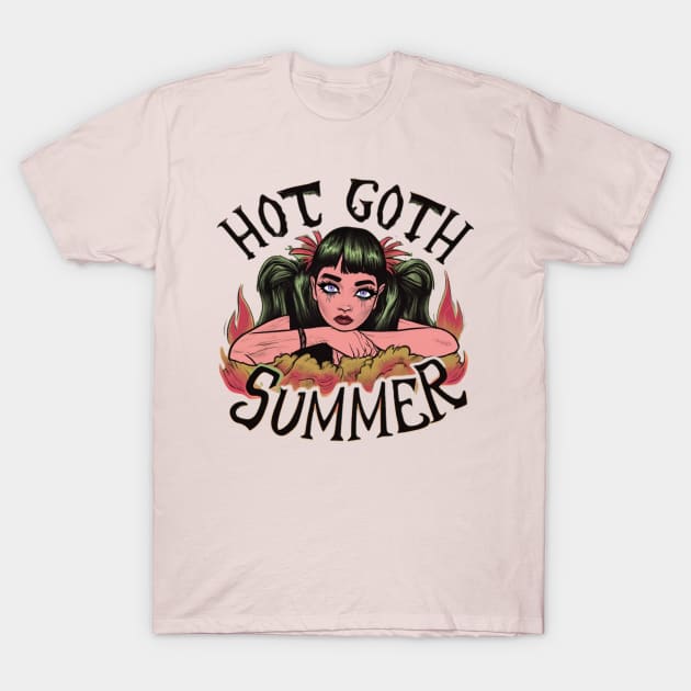 Hot Goth Summer T-Shirt by INLE Designs